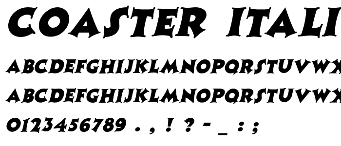 Coaster Italic font